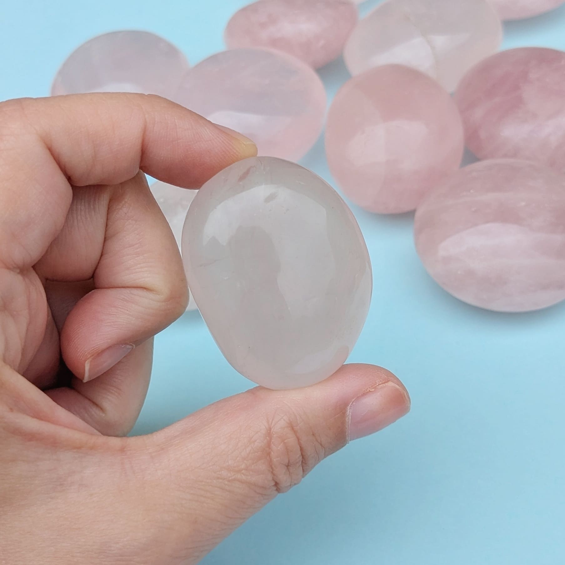galet pierre quartz rose