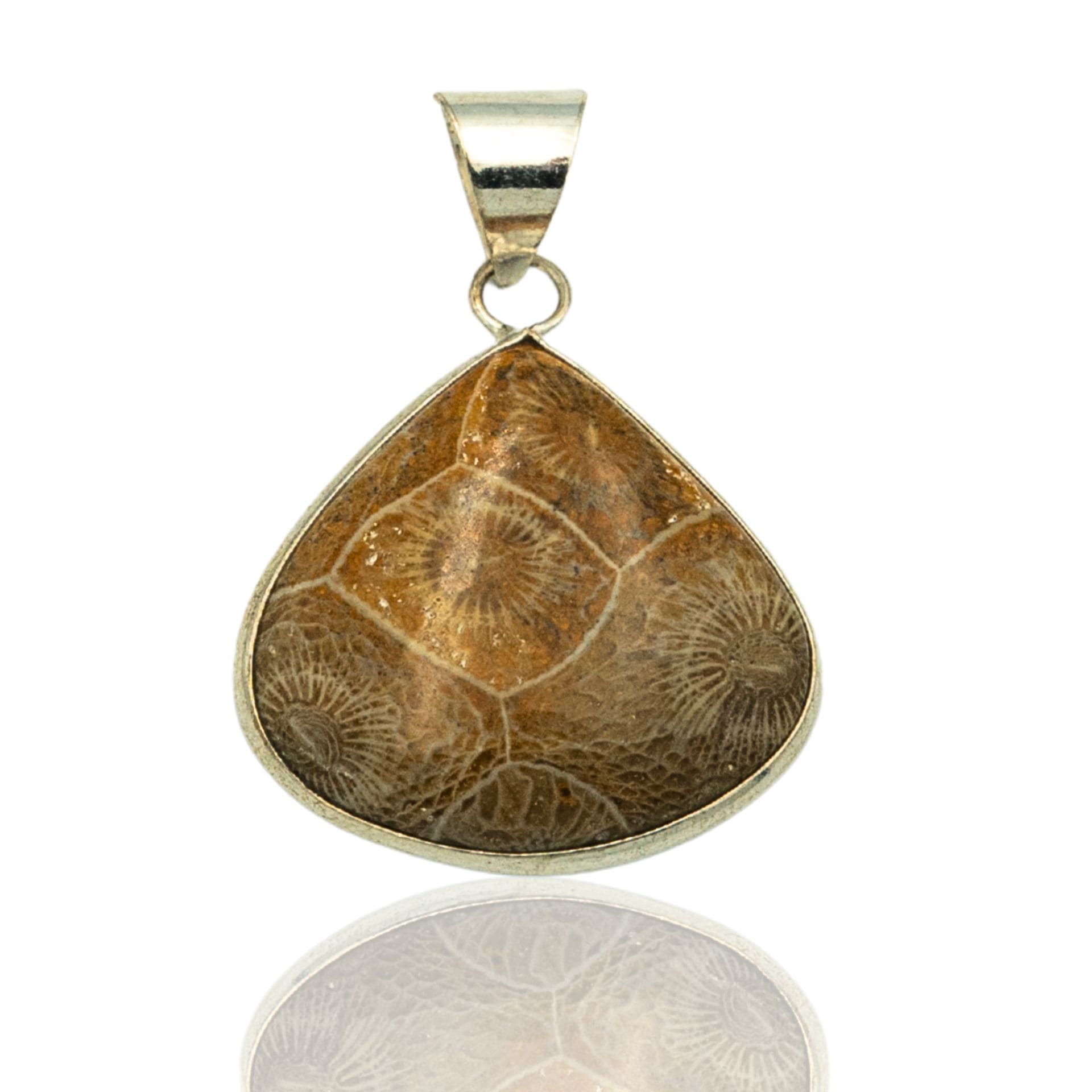 Pendentif Corail Fossile Maroc — Ancrage & Vitalité Naturelle