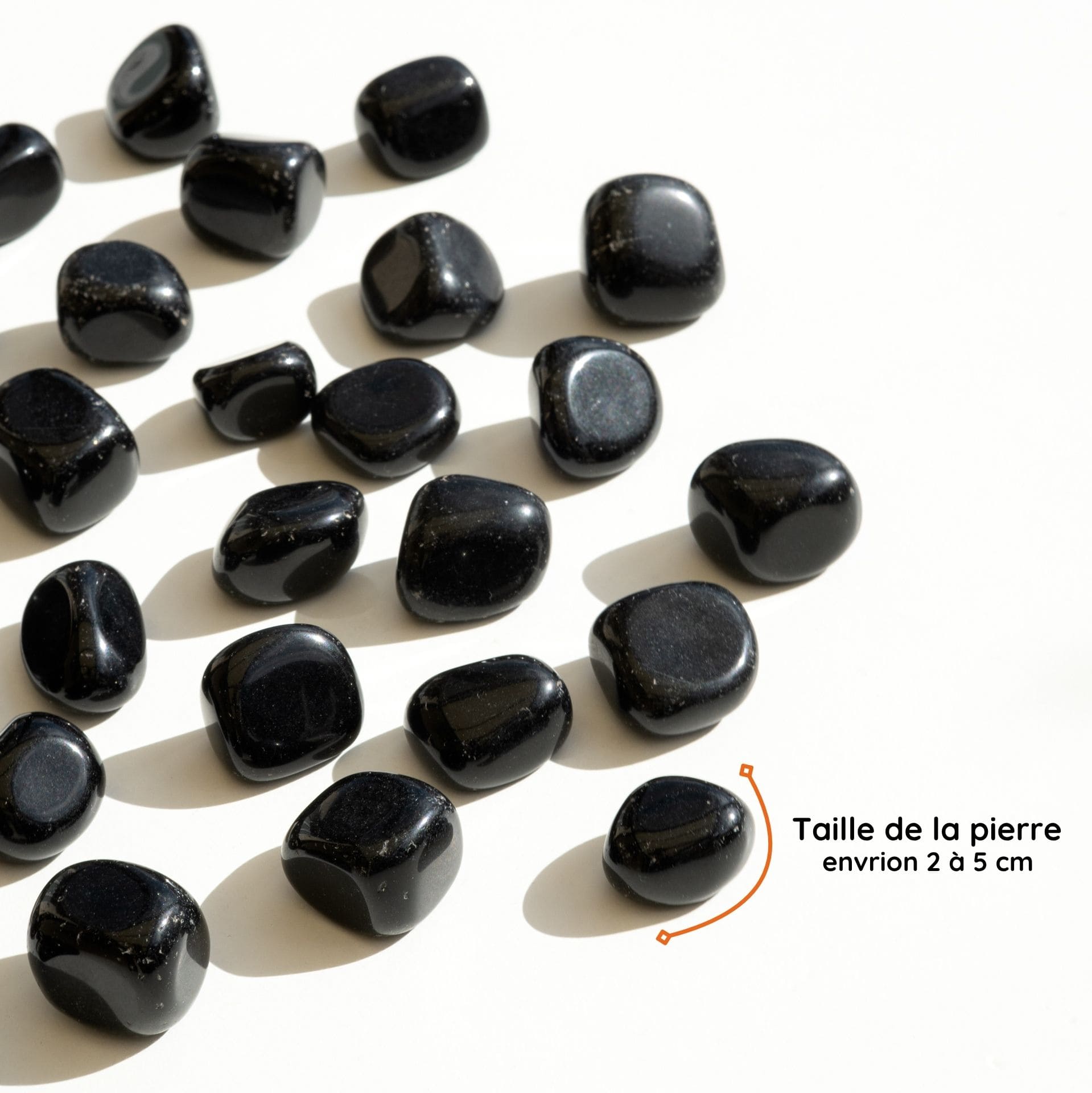 Pierre Roulée Obsidienne Noire – Protection et Ancrage Profond