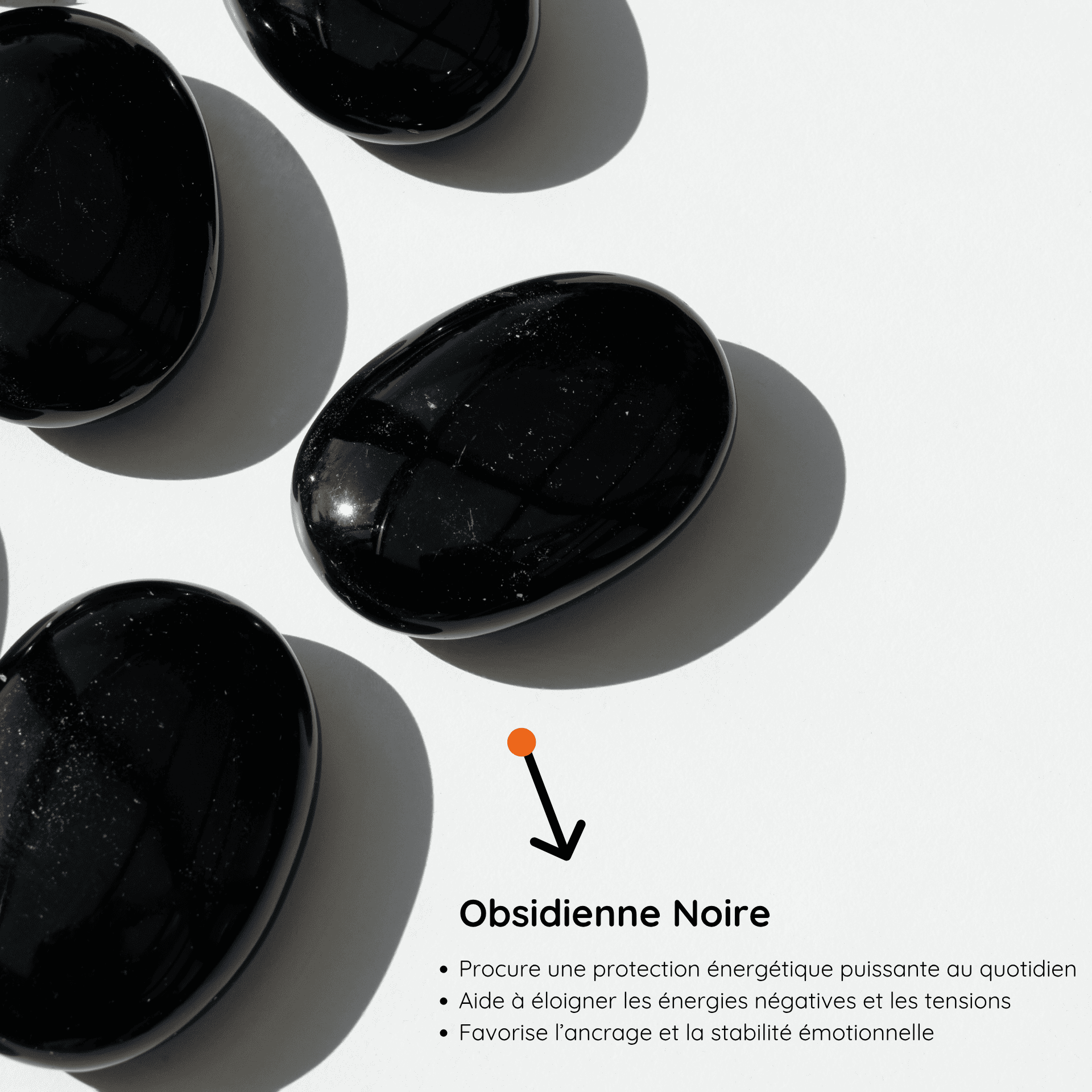 Galet Obsidienne Noire vertus