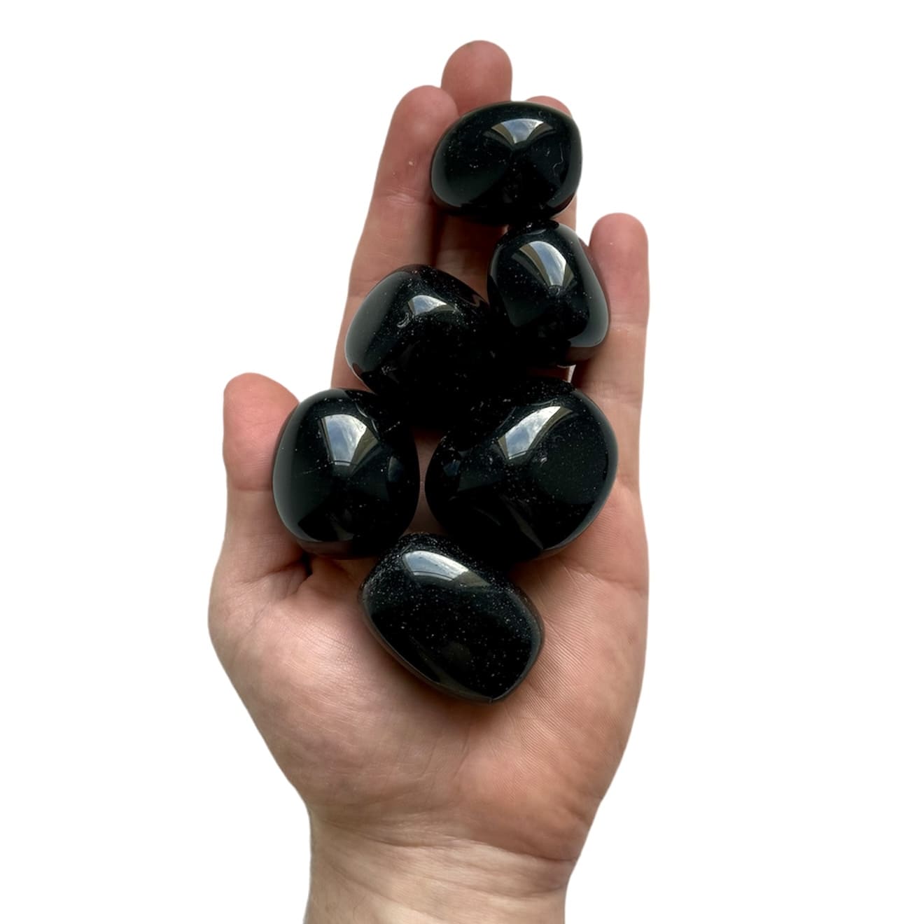 obsidienne noire roulée 4 à 5 cm