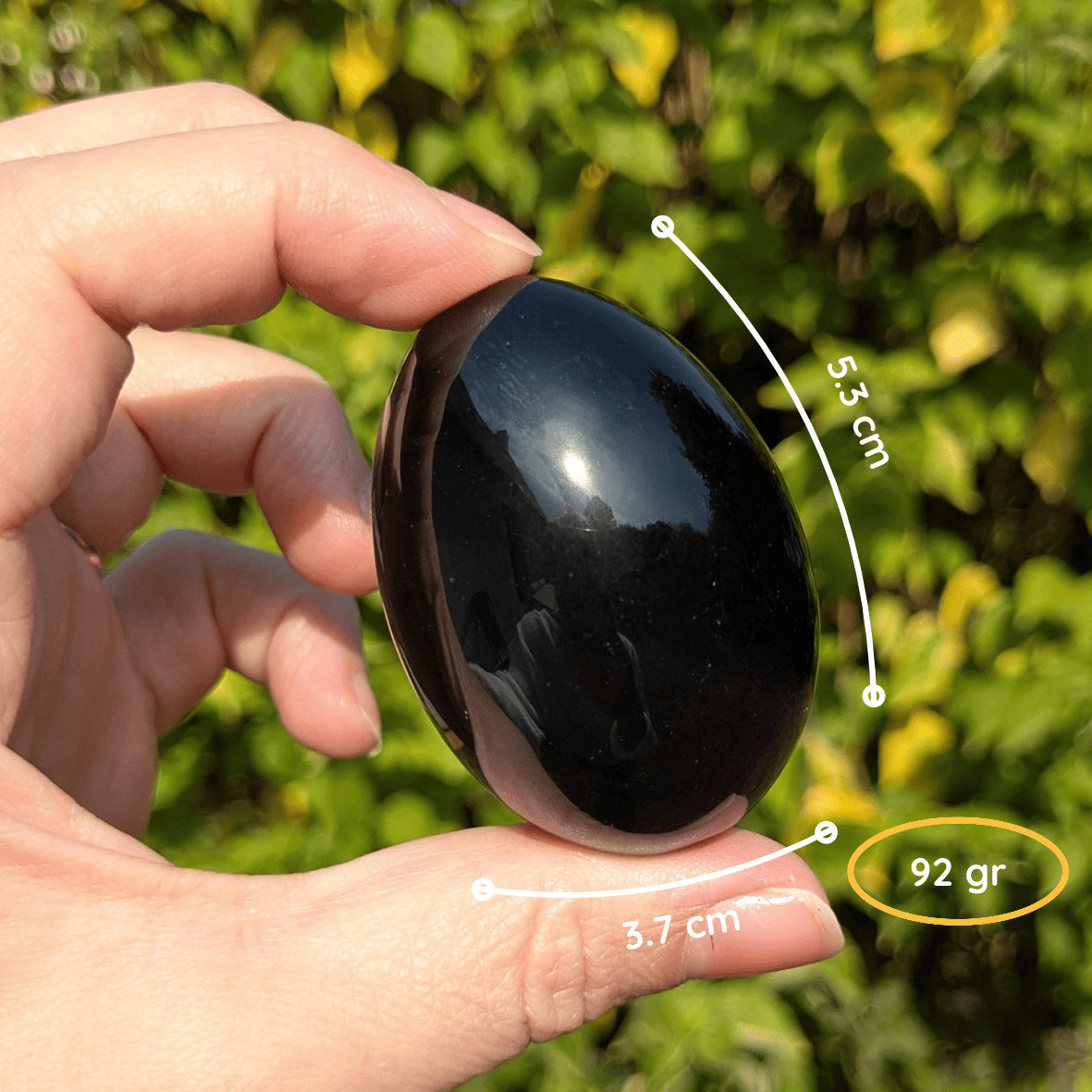 Oeuf obsidienne noire