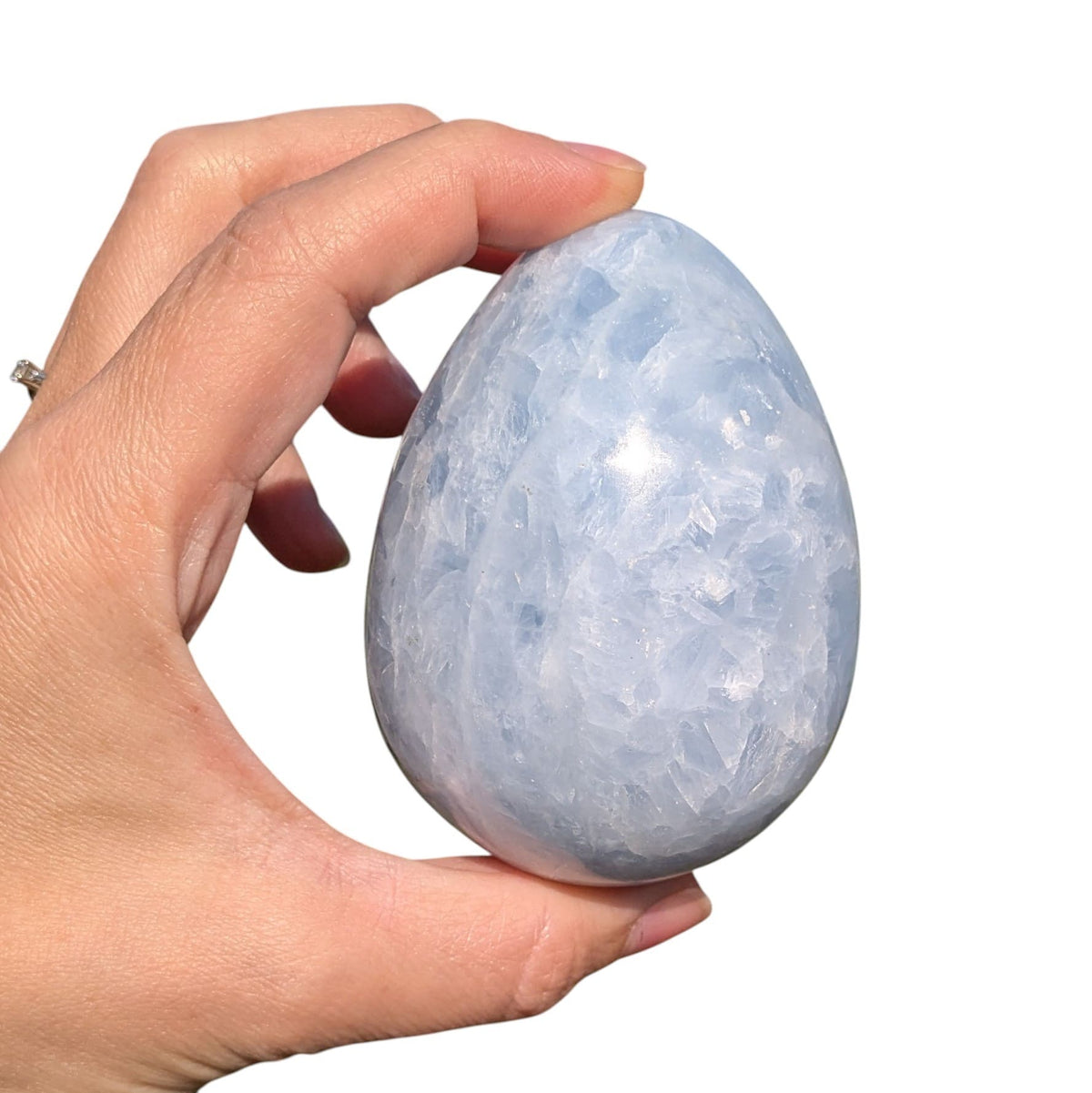 Oeuf calcite bleue