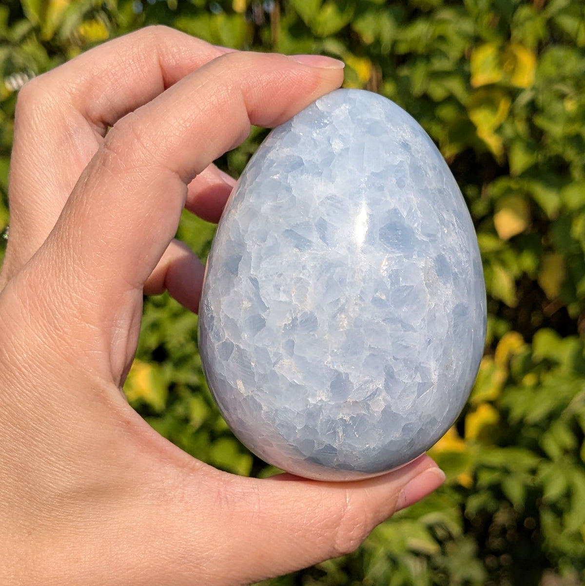 Oeuf calcite bleue