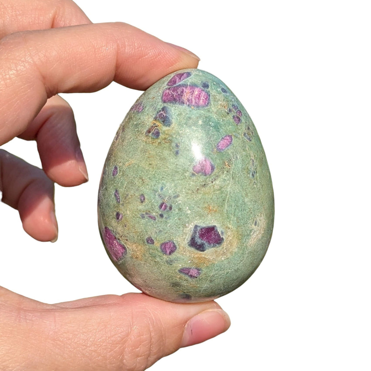 Oeuf Rubis sur Fuschite