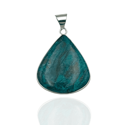Pendentif en Chrysocolle – Apaisement et Expression Véritable