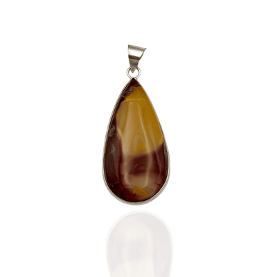 Pendentif en Jaspe Mokaïte – Vitalité et Stabilité
