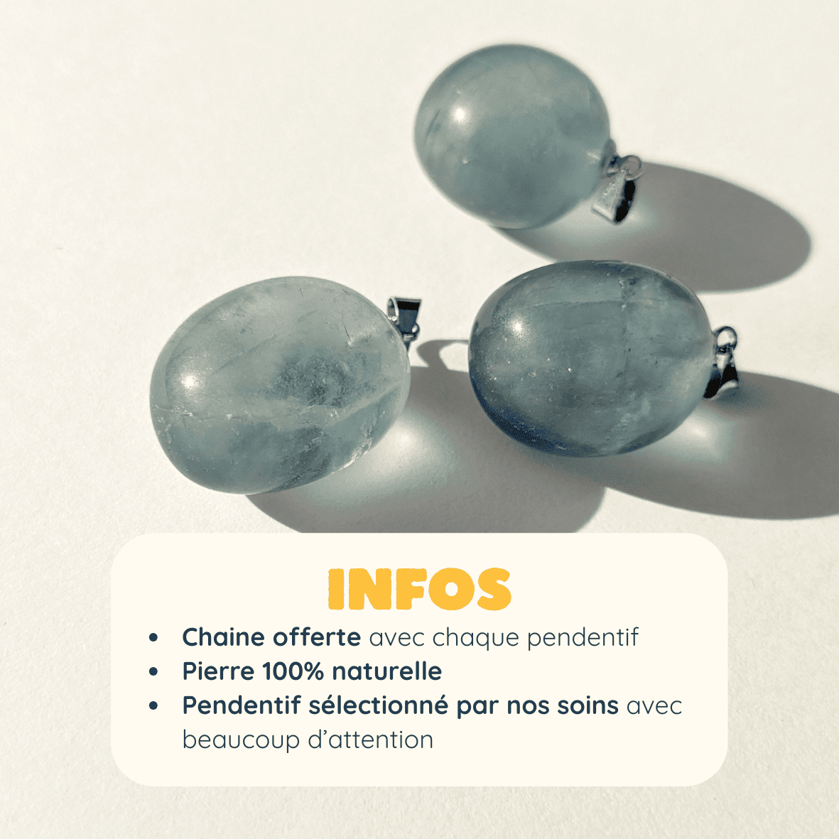 Pendentif en Fluorine Roulée – Clarté et Harmonie Mentale