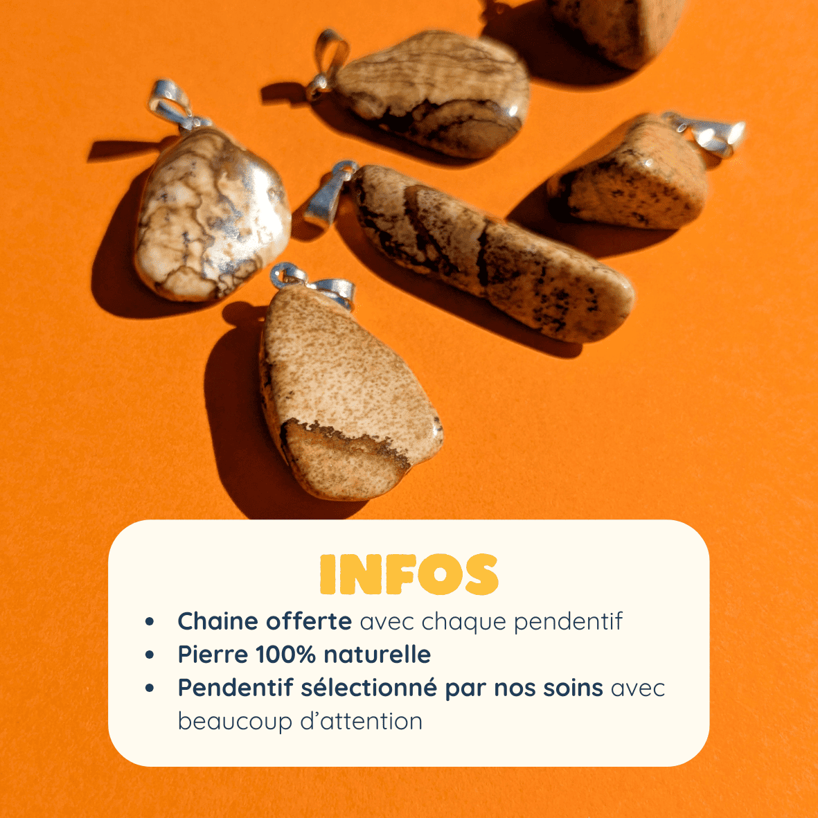 Pendentif en Jaspe Paysage Roulée – Stabilité et Créativité