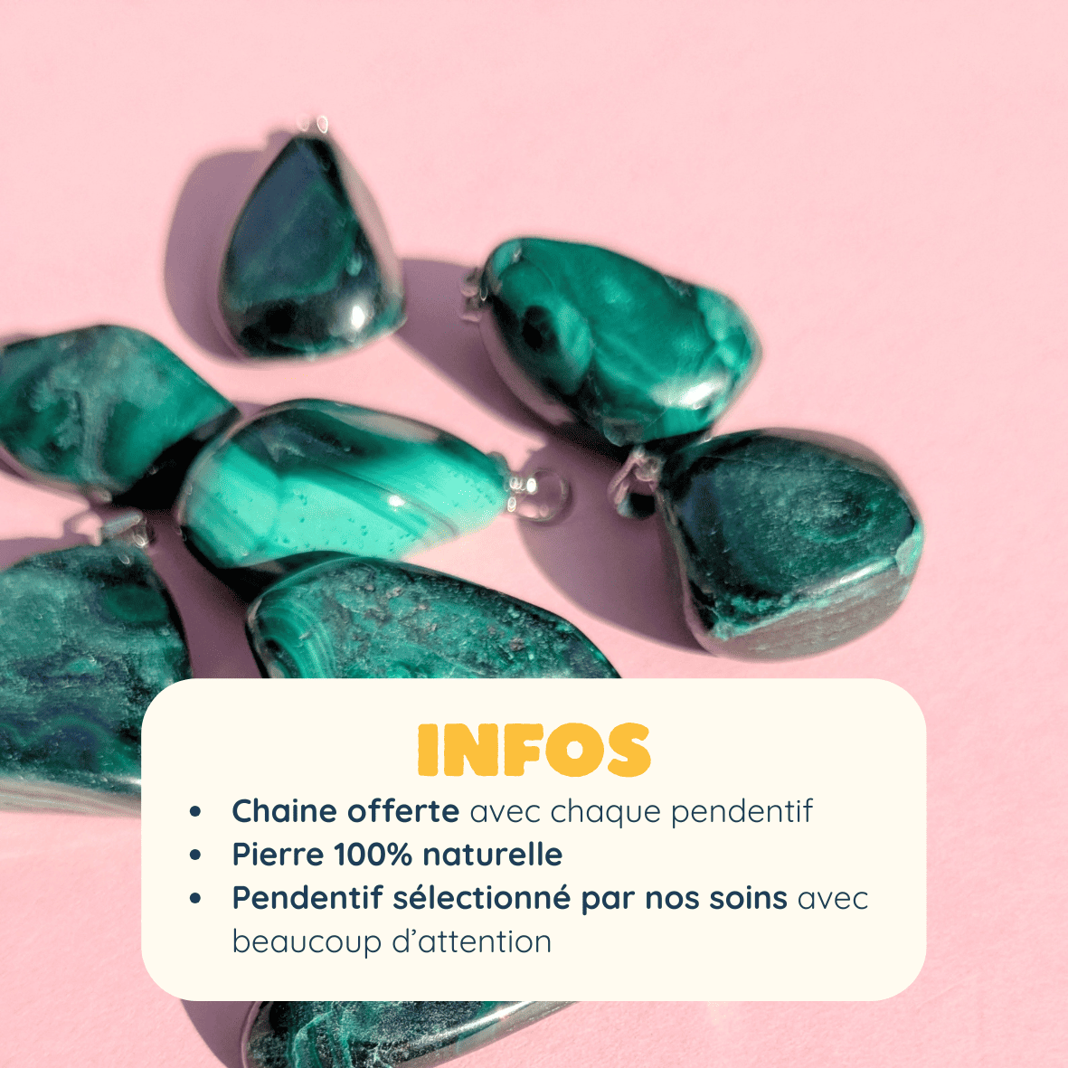 Pendentif en Malachite Roulée – Protection et Transformation