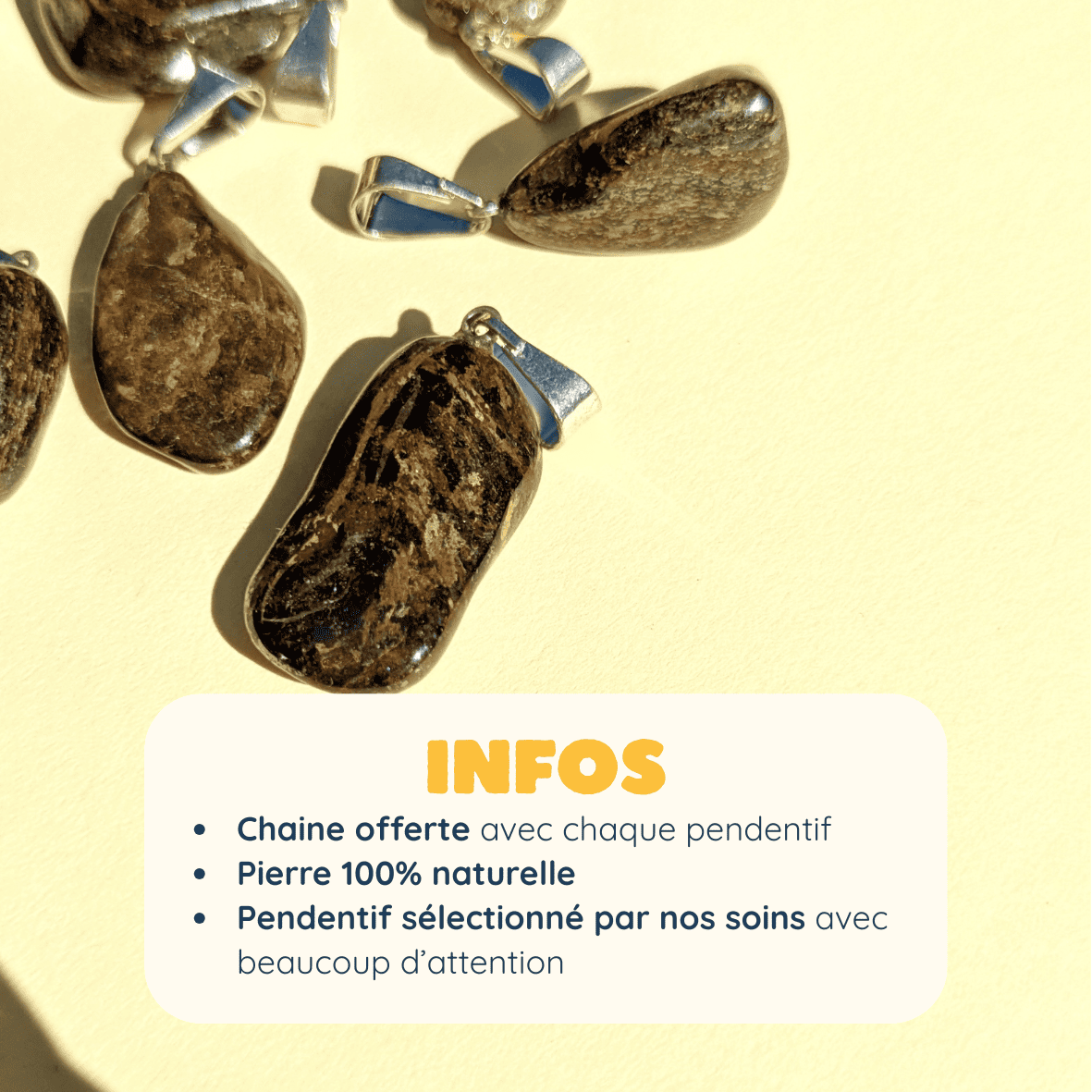 Pendentif en Bronzite  – Protection et Ancrage