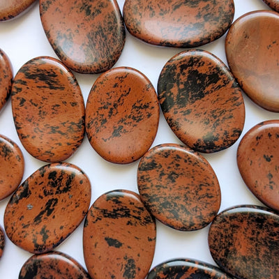 pierre de pouce obsidienne acajou