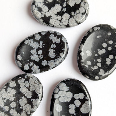 pierre de pouce obsidienne flocon de neige