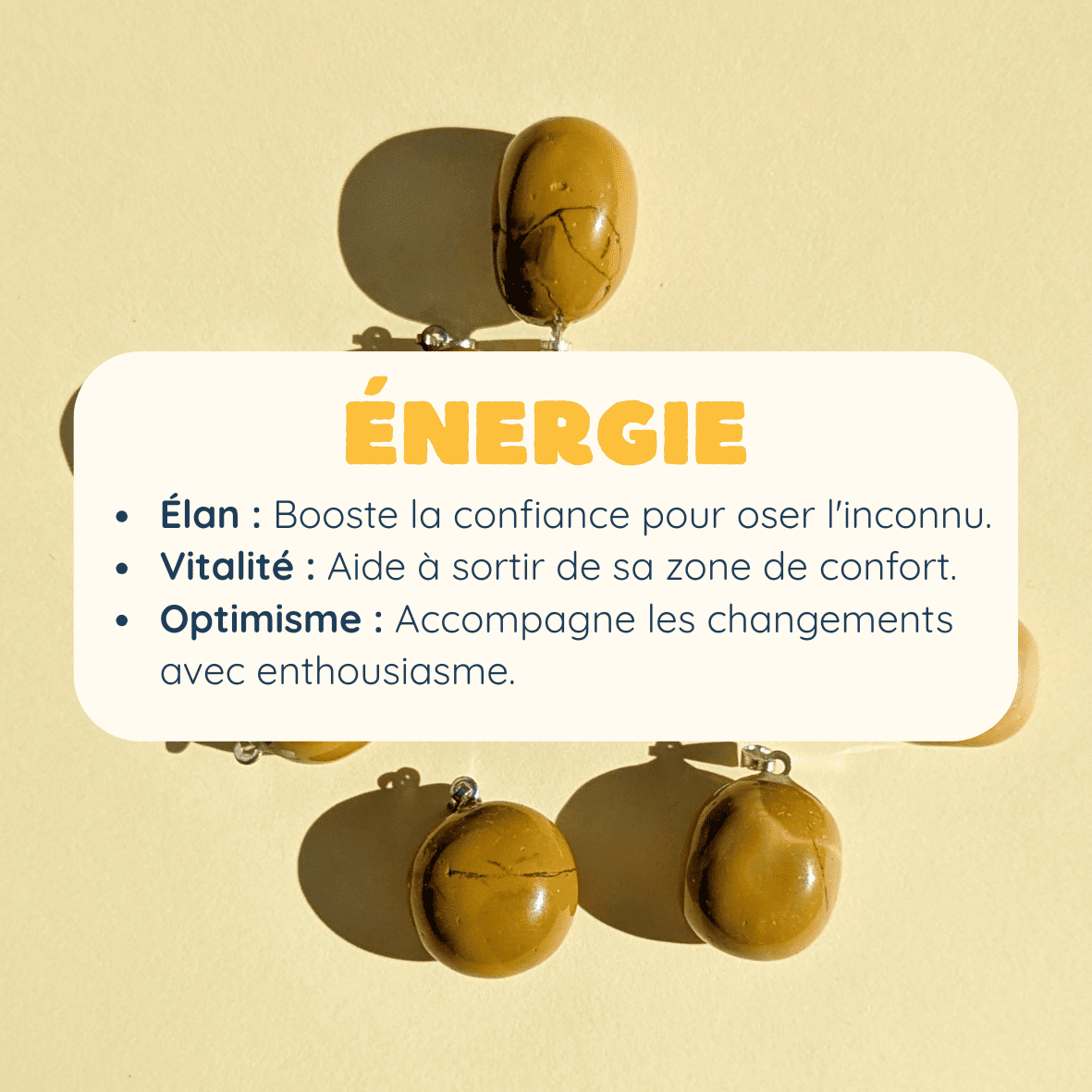 Pendentif en Jaspe Mokaïte Roulée – Vitalité et Adaptabilité