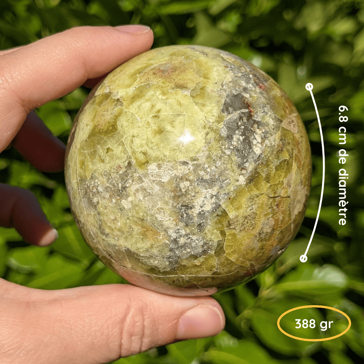 Sphère opale verte