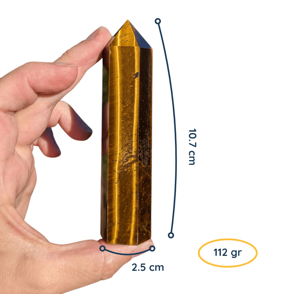 Pointe en oeil de tigre