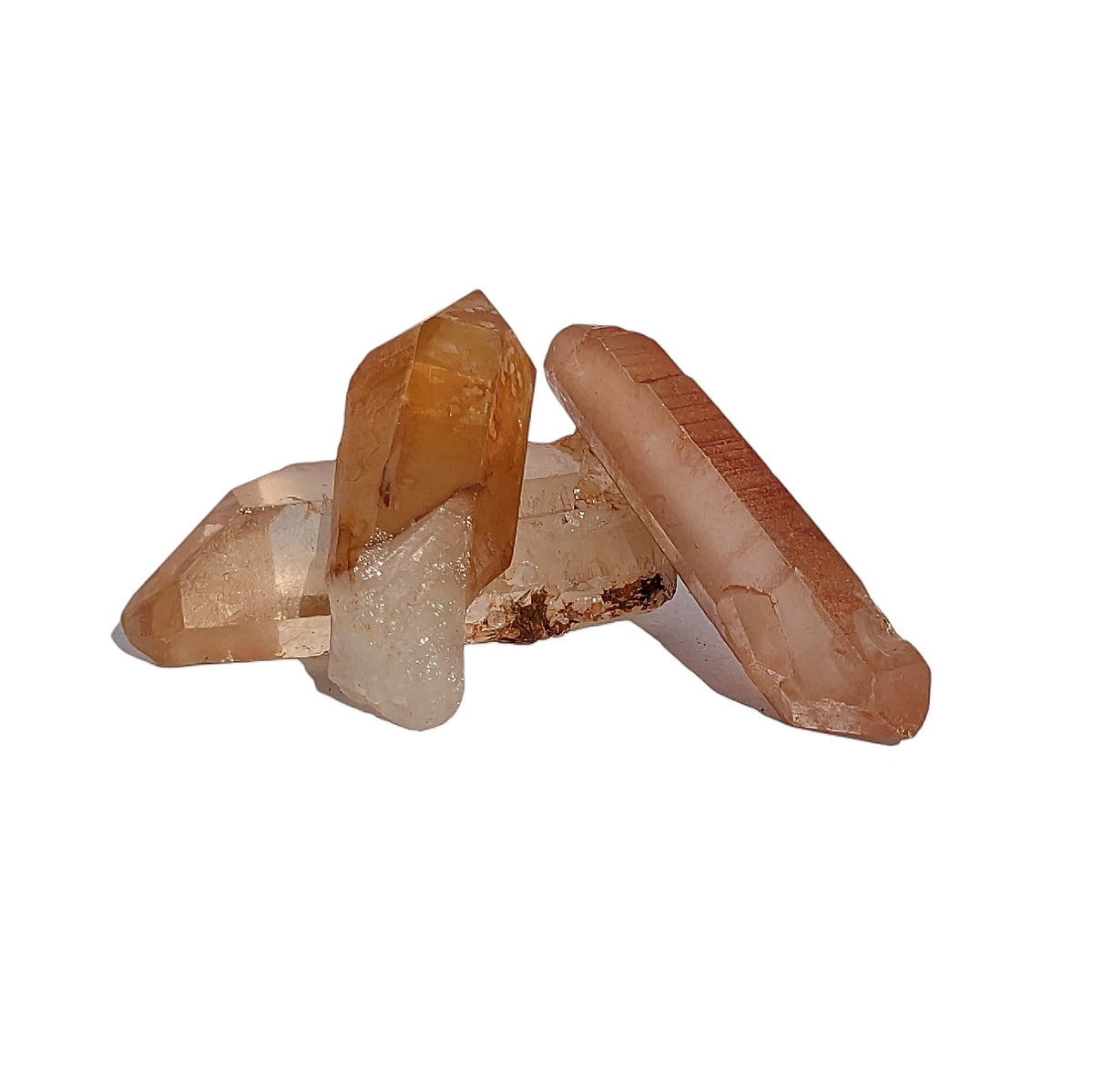 Bijoux et pierres en quartz orange