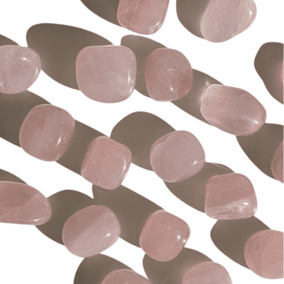 pierre roulée. quartz rose
