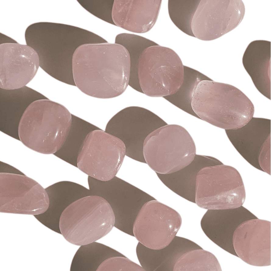 pierre roulée. quartz rose