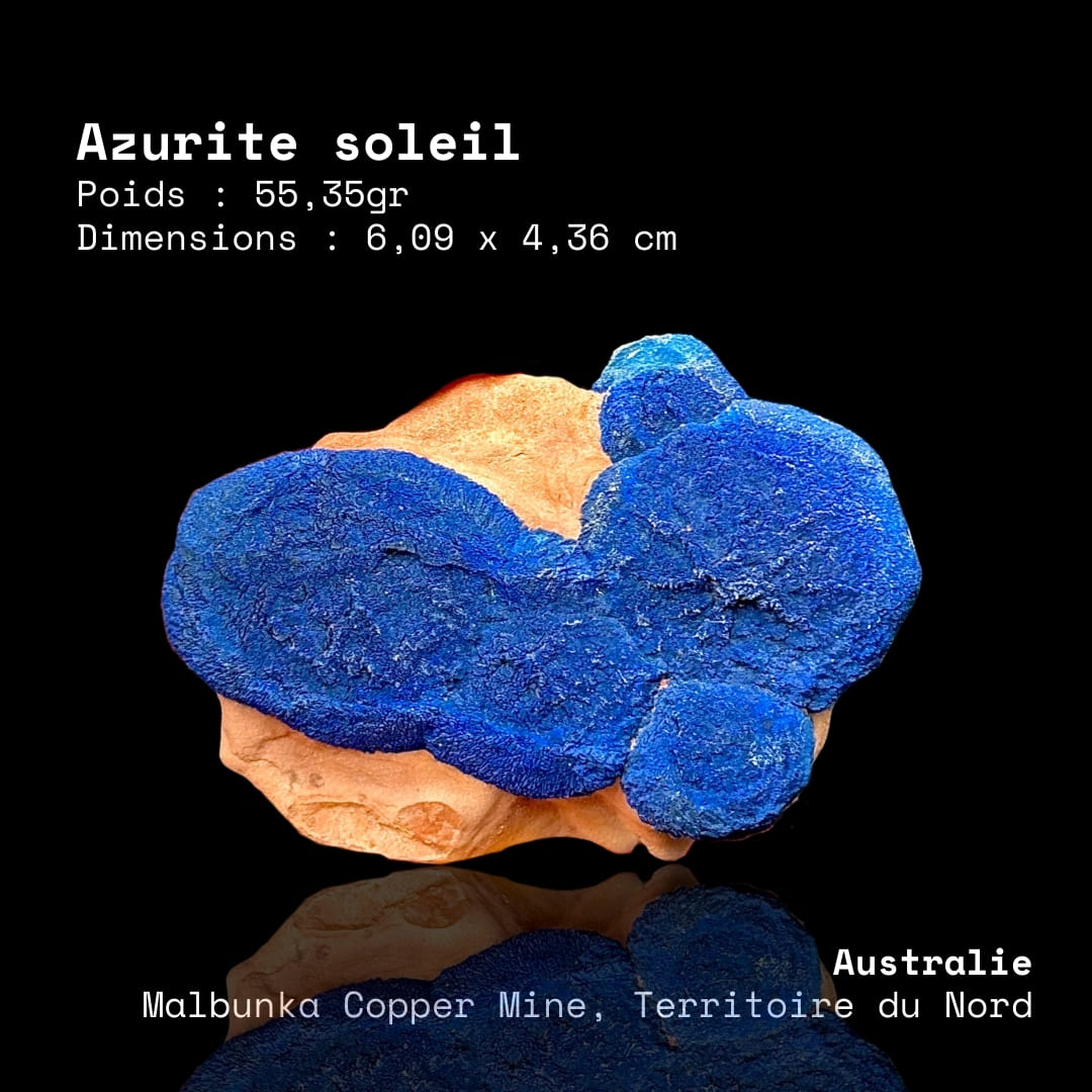 Azurite "Soleil" Bleu Électrique - Australie #01