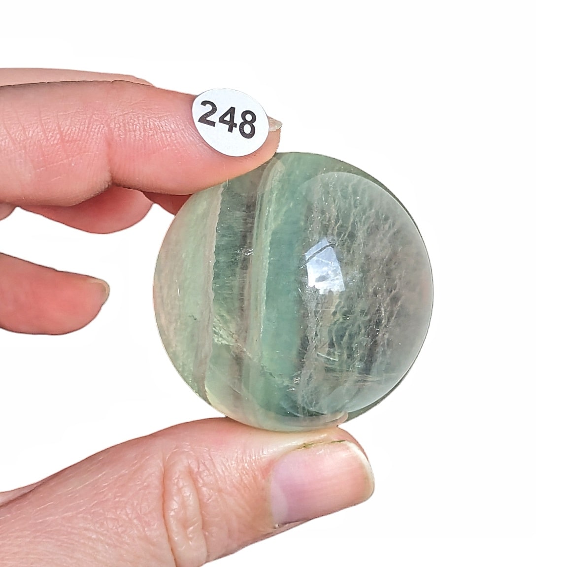 sphère en pierre fluorite