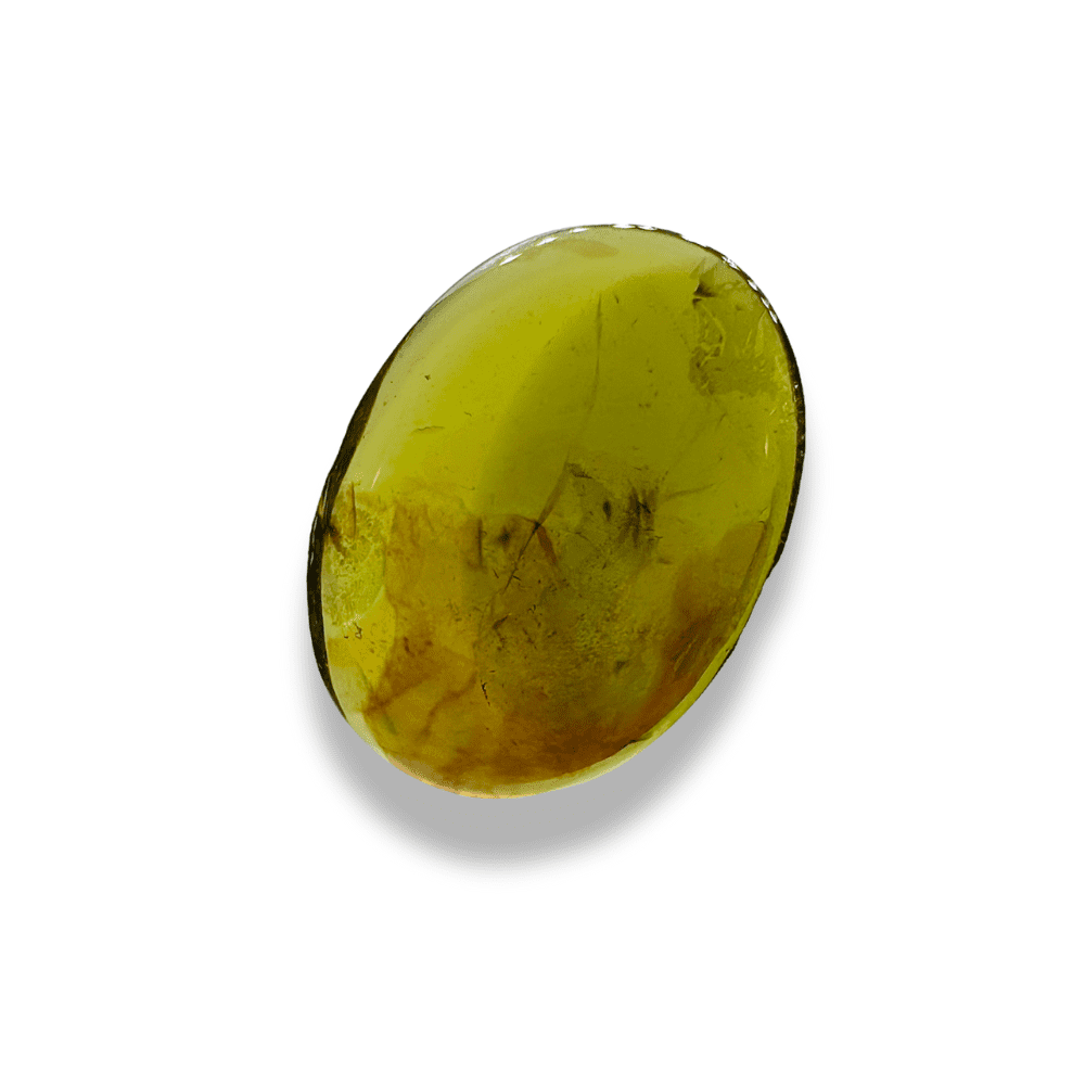 Tourmaline jaune 1,8 carat du Mozambique taillé en cabochon