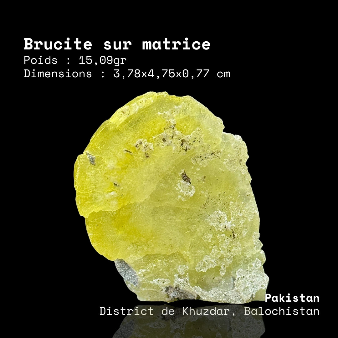 Brucite Jaune "Sun" Intense - Pakistan - Pièce Unique #02