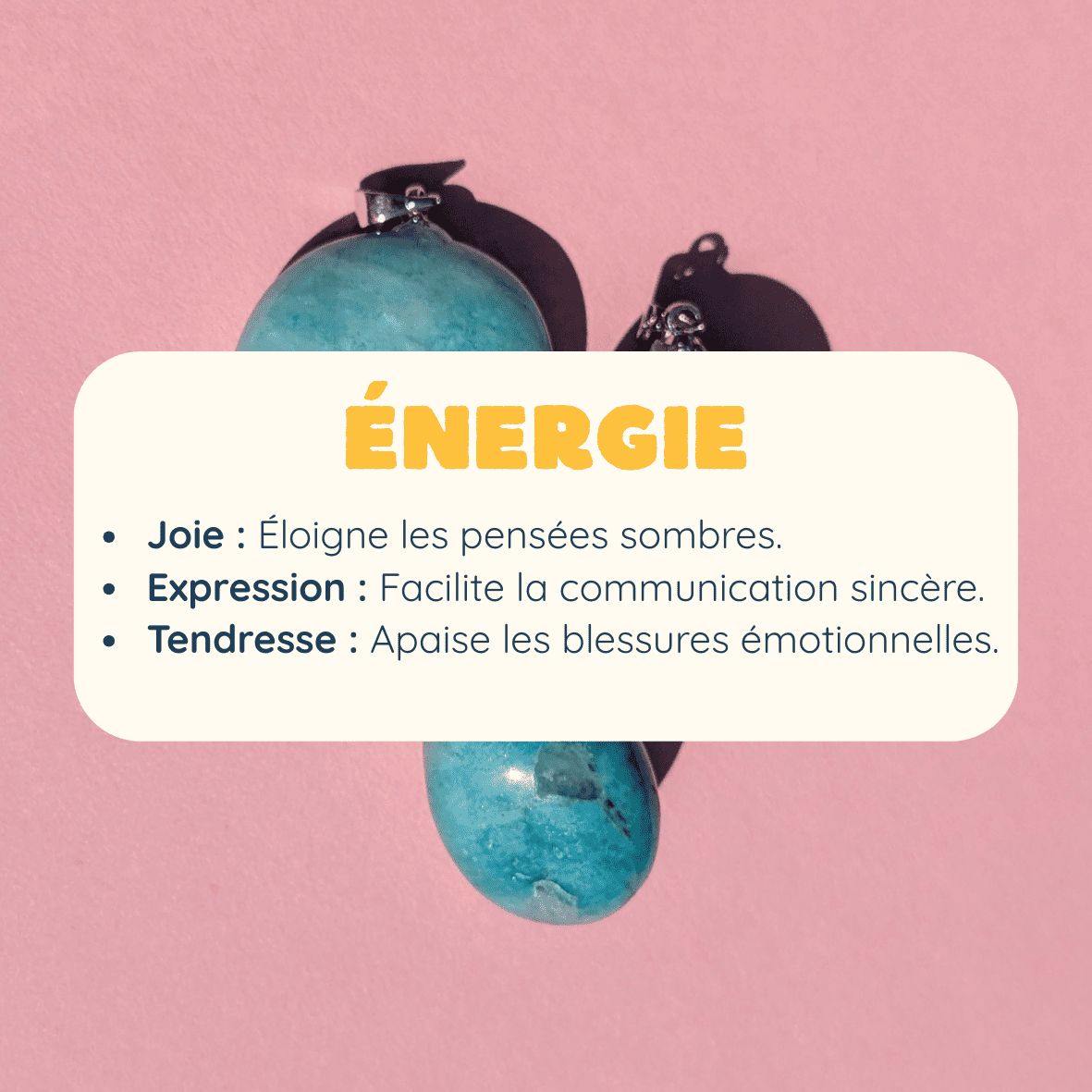 Pendentif en Amazonite Roulée – Apaisement et Expression