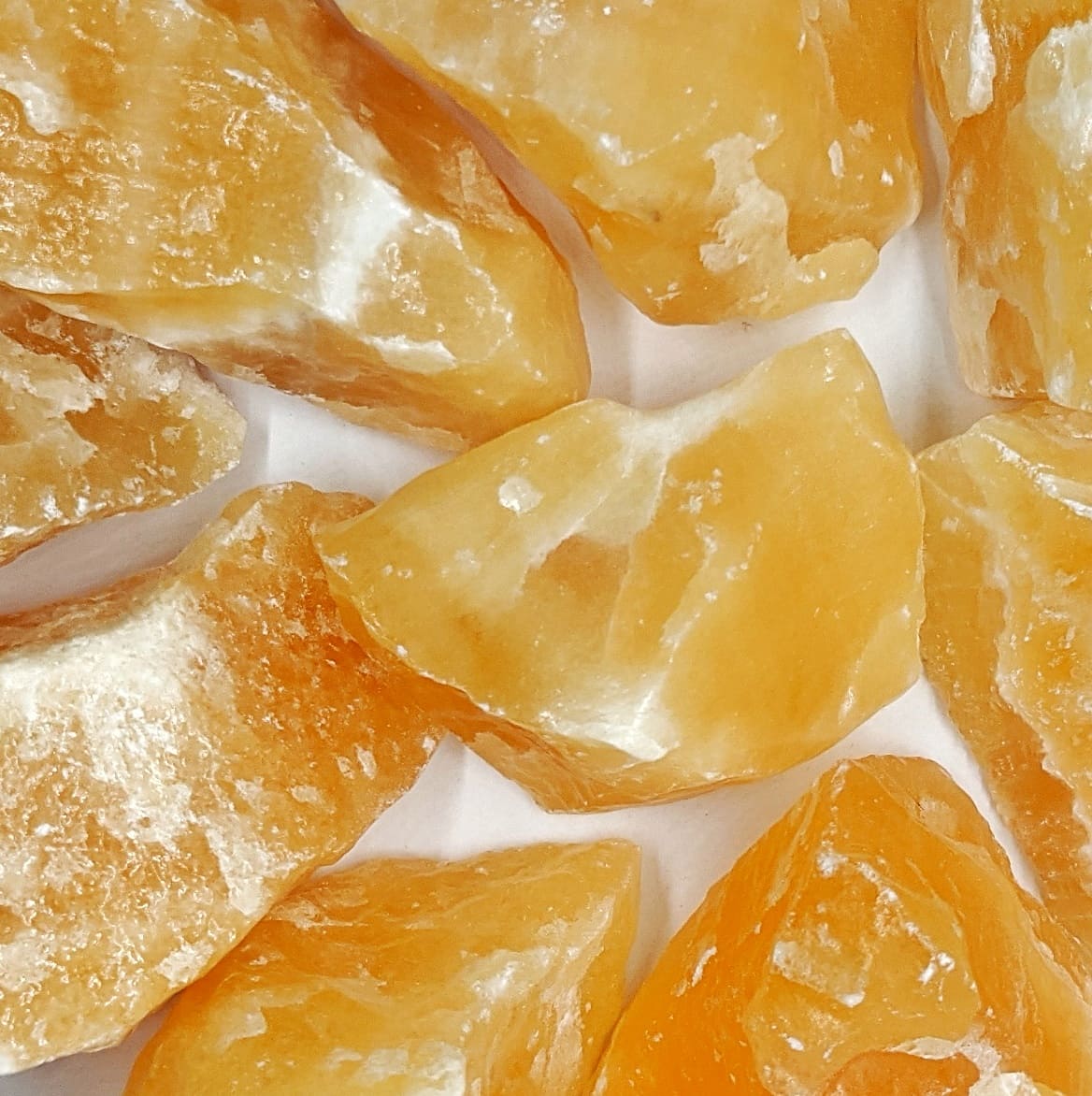 calcite orange pierre brute