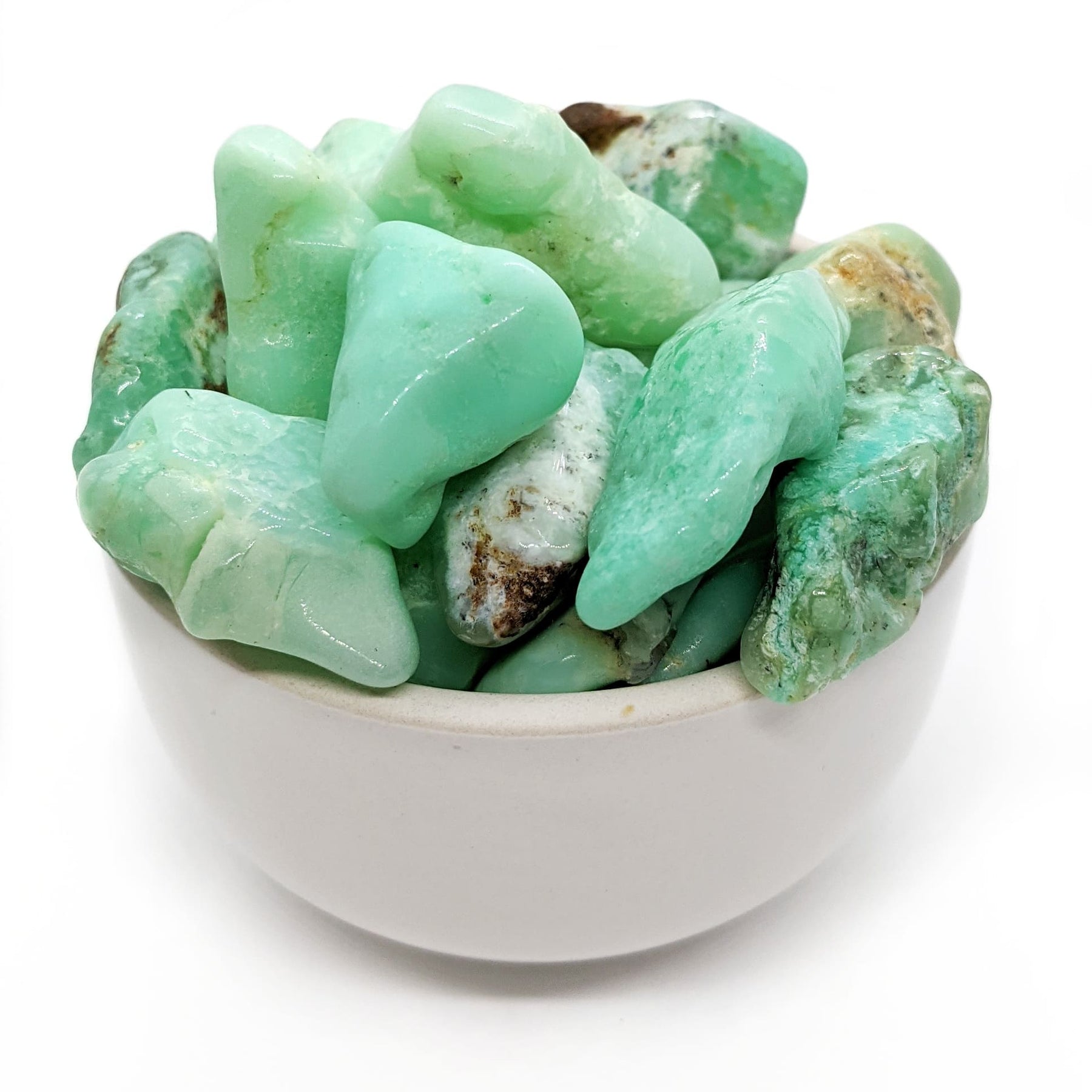 Bijoux et pierres en chrysoprase