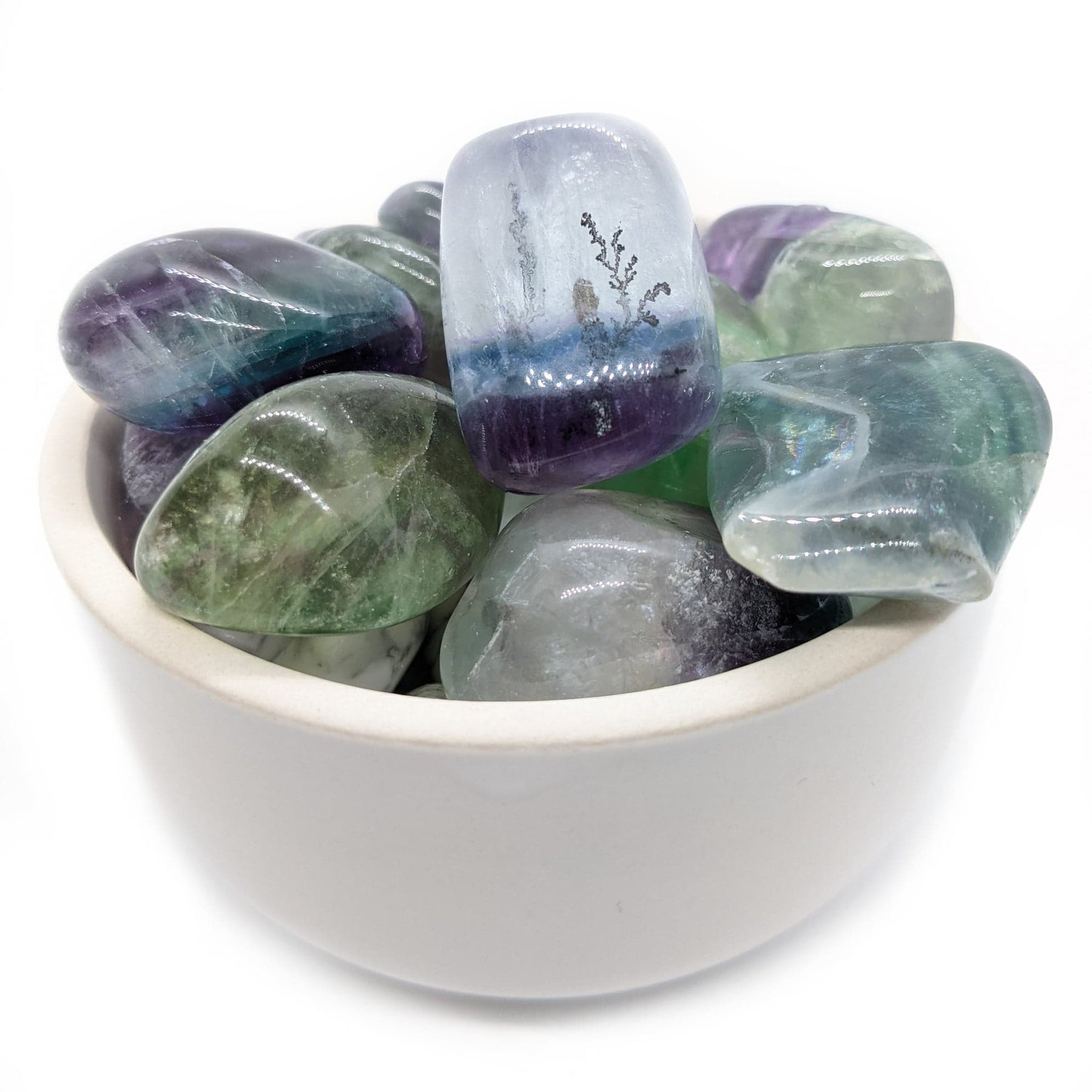 Bijoux et pierres en fluorite