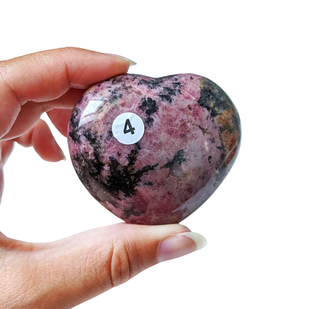 pierre coeur rhodonite