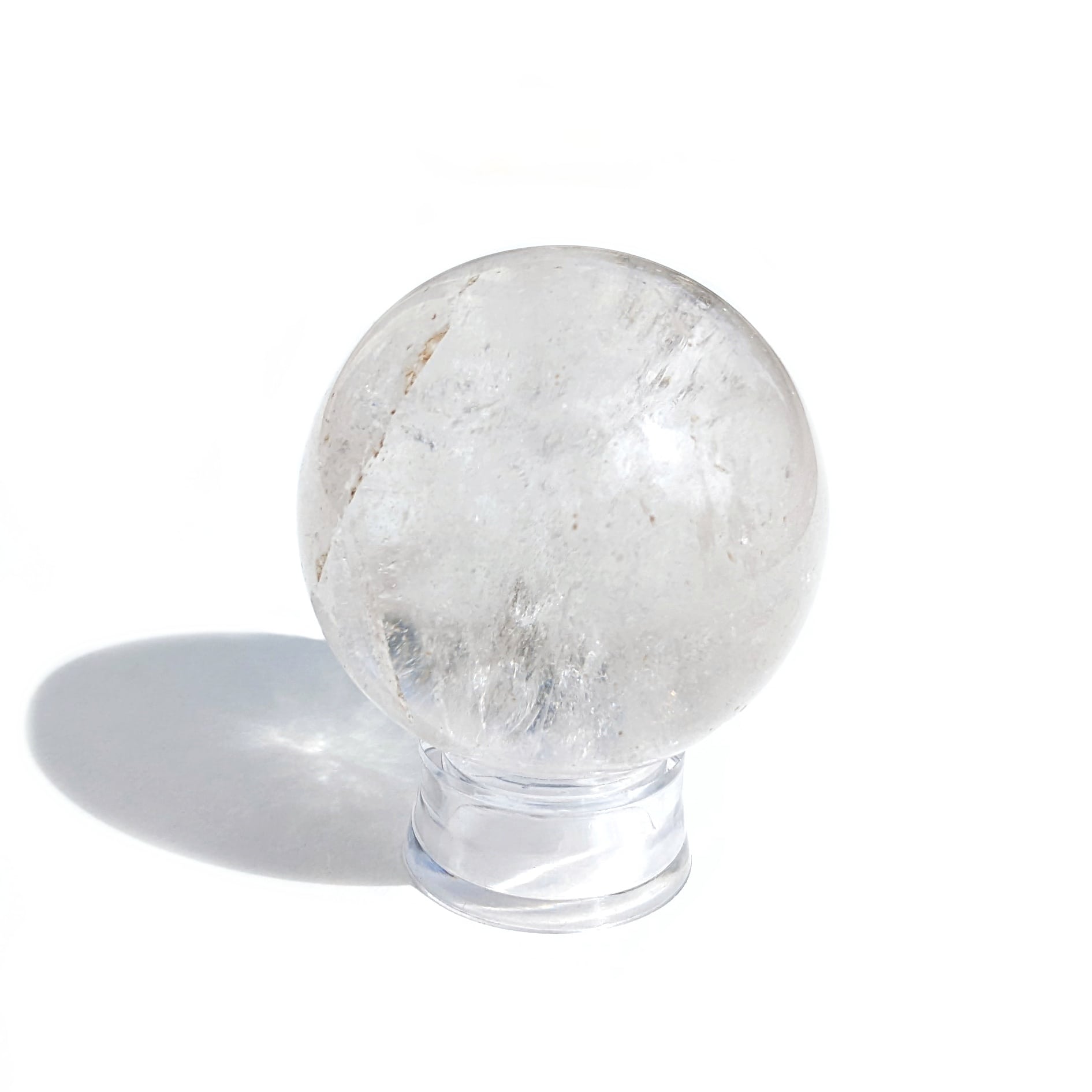 sphère en pierre cristal de roche