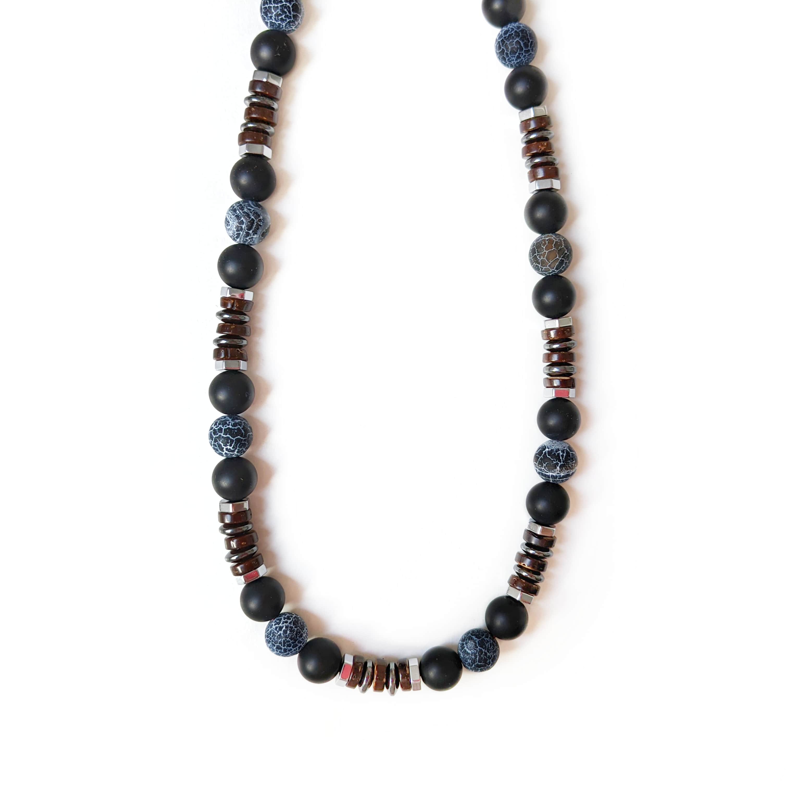 collier homme onyx