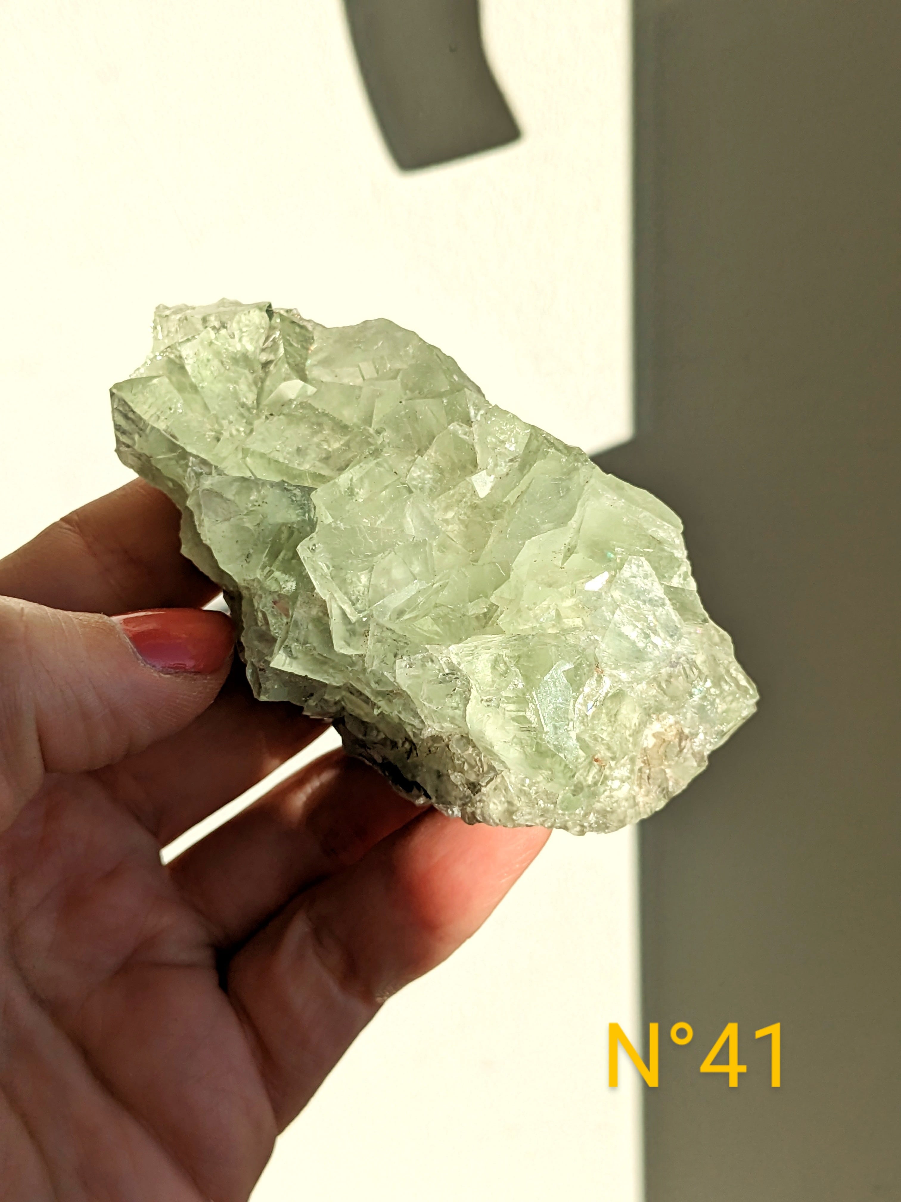 pierre brute naturelle fluorine verte 
