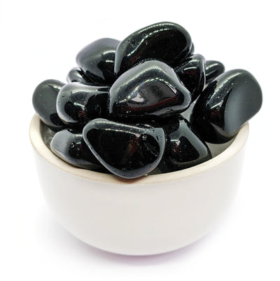 pierre roulée obsidienne noire