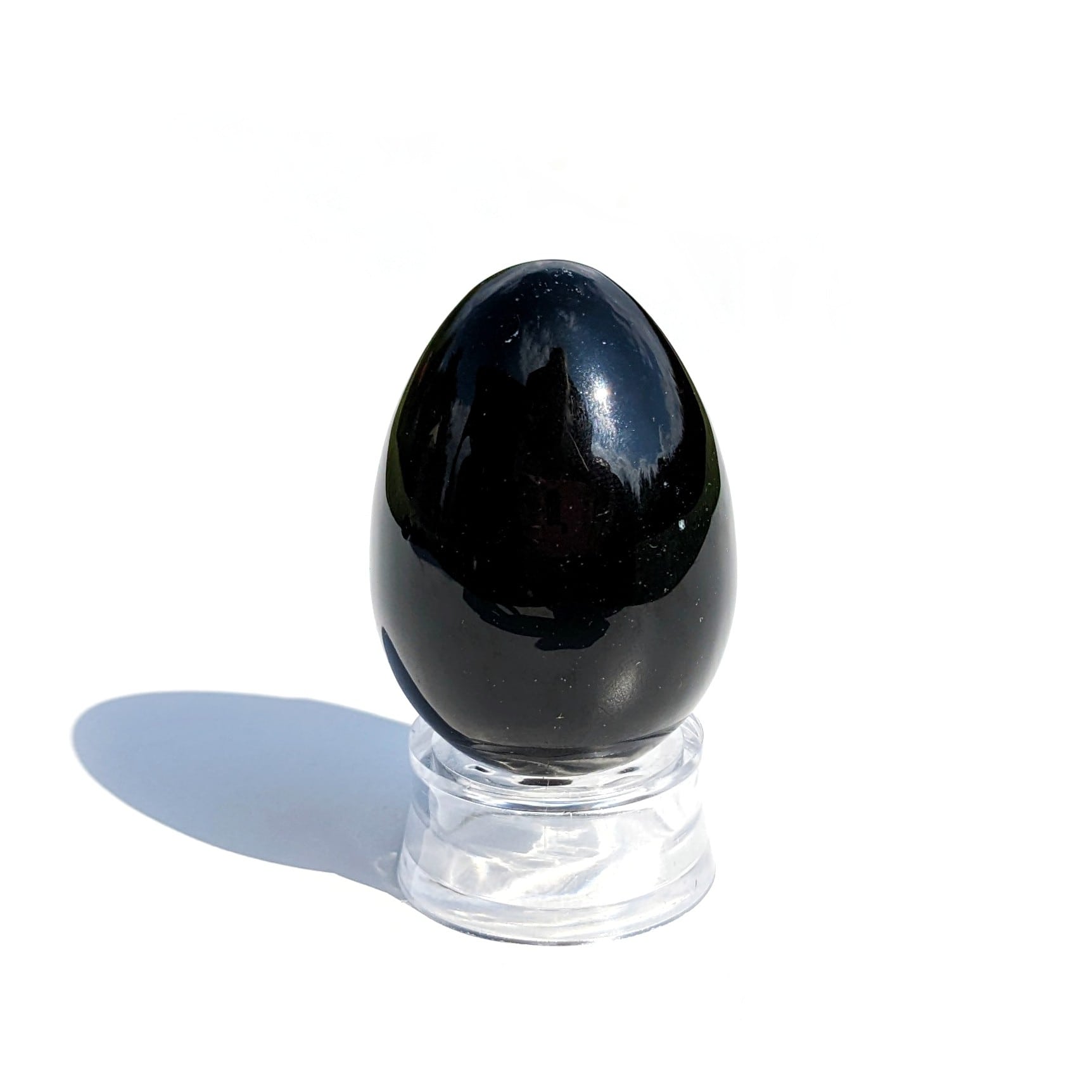 oeuf pierre obsidienne noire