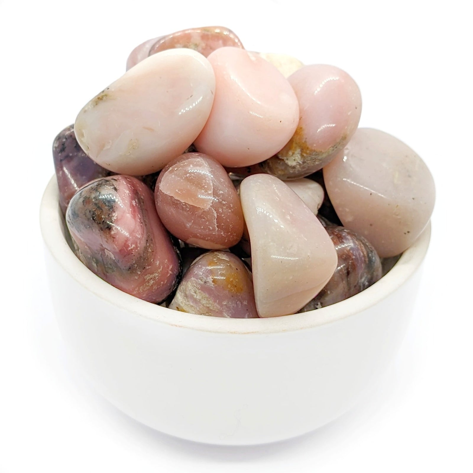 Bijoux et pierres en opale rose