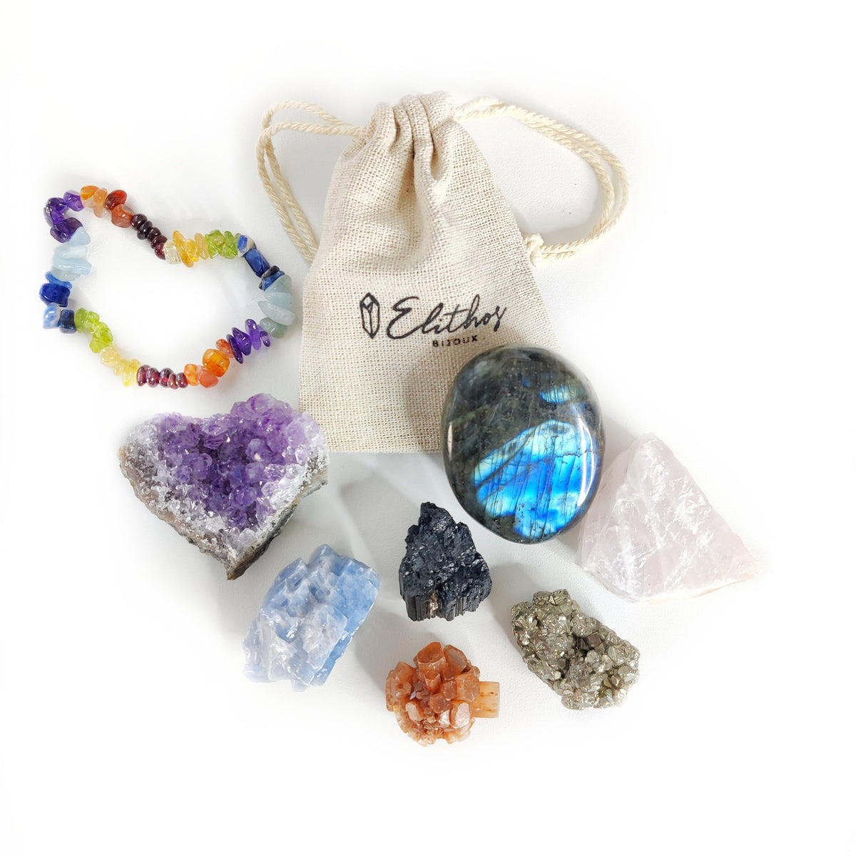 Kits par besoin — lithothérapie (stress, sommeil, protection, focus)