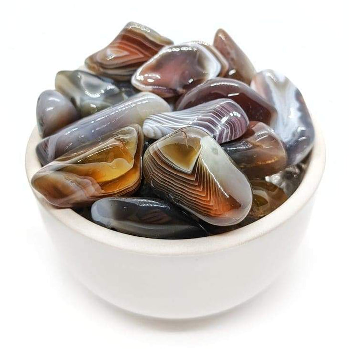 Bijoux et pierres en agate du Botswana