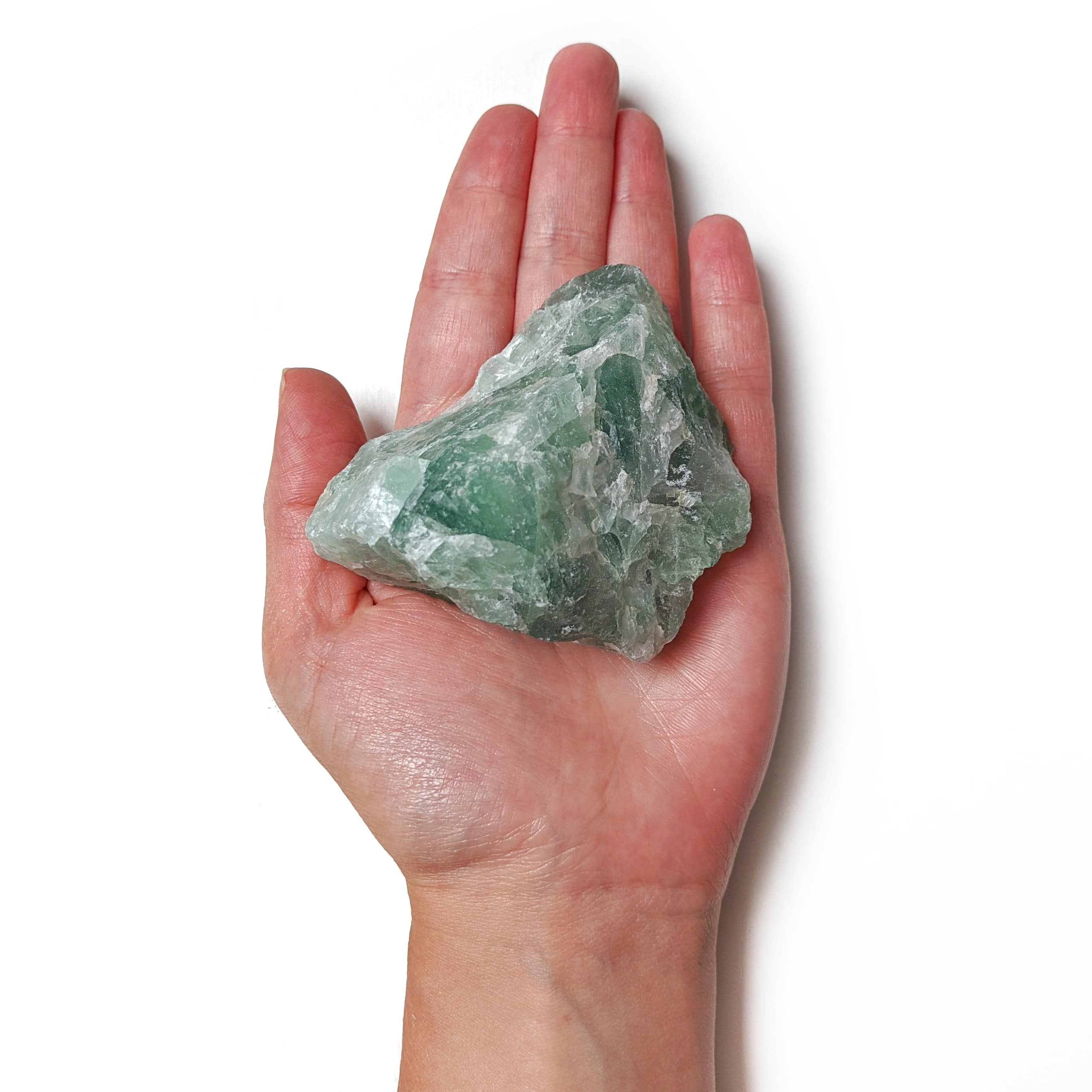 pierre brute fluorine verte