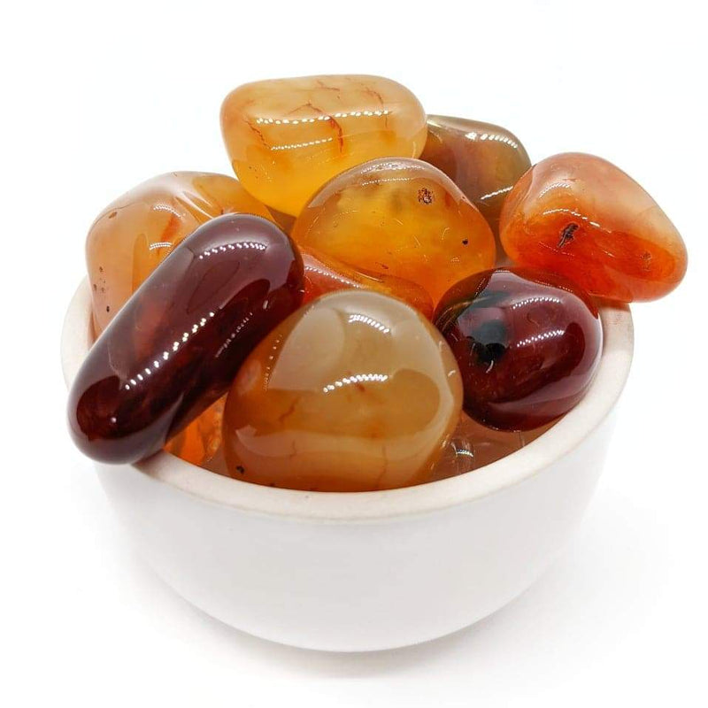 Bijoux et pierres en cornaline