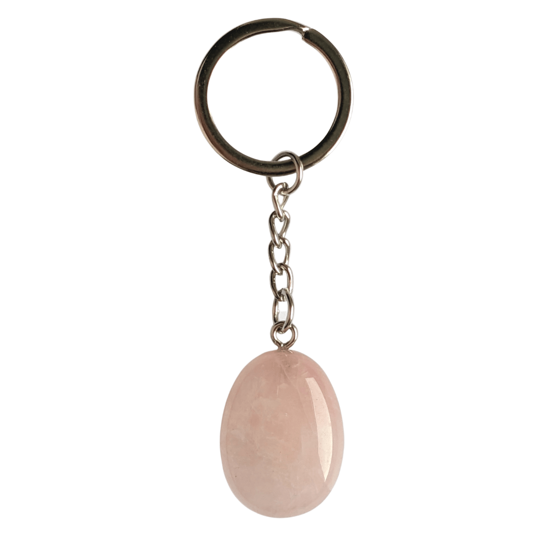 porte clé quartz rose