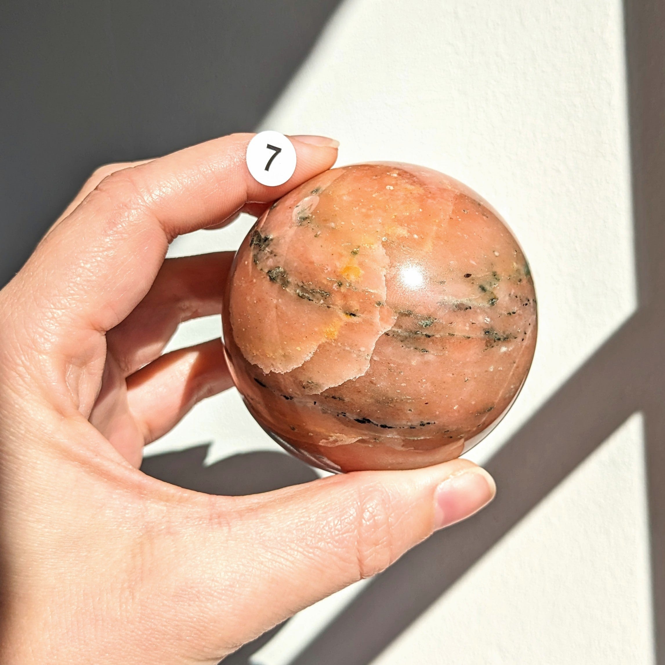 sphère calcite orange 7